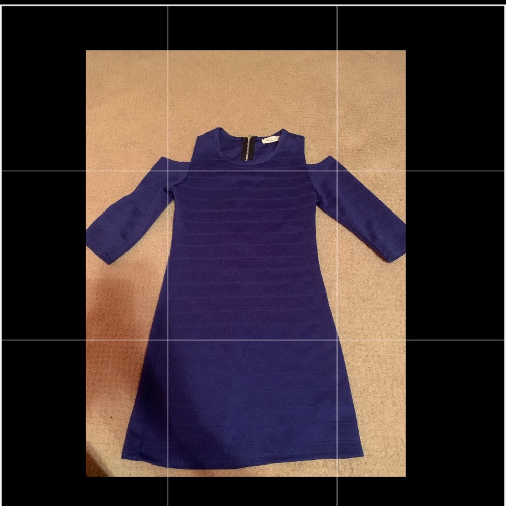 Pinc premium girls blue cold shoulder dress